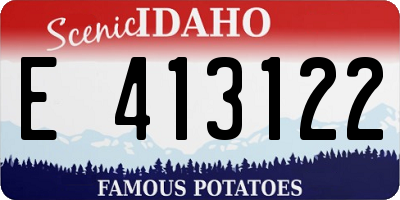 ID license plate E413122