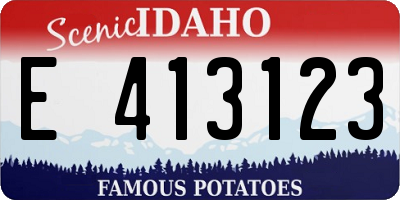 ID license plate E413123