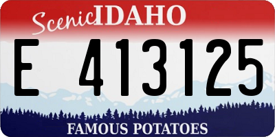 ID license plate E413125