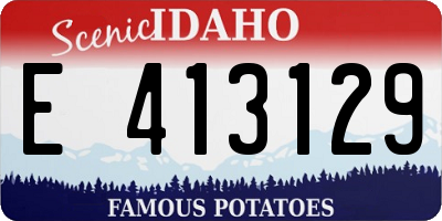 ID license plate E413129