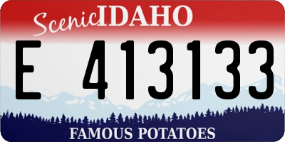 ID license plate E413133