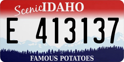 ID license plate E413137