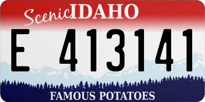 ID license plate E413141