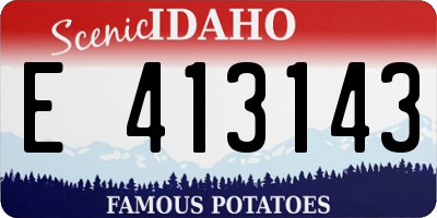 ID license plate E413143