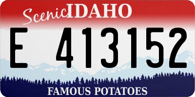 ID license plate E413152