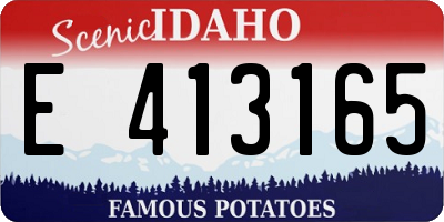 ID license plate E413165