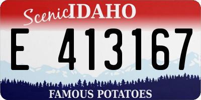 ID license plate E413167