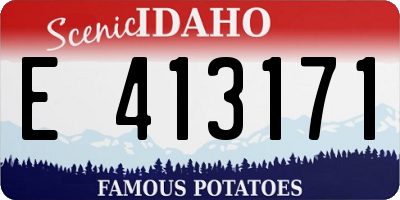 ID license plate E413171