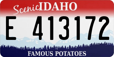 ID license plate E413172