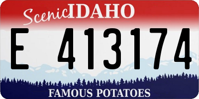 ID license plate E413174