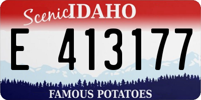 ID license plate E413177