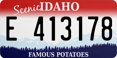 ID license plate E413178