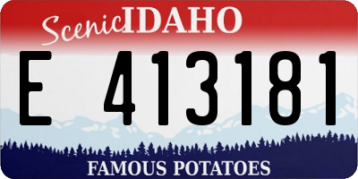 ID license plate E413181