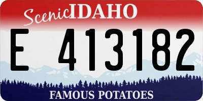 ID license plate E413182