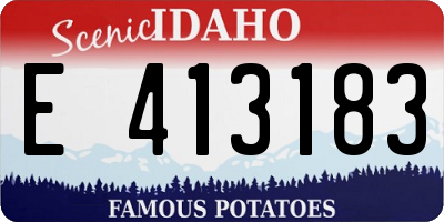 ID license plate E413183