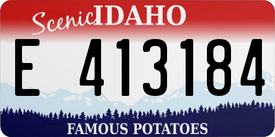 ID license plate E413184