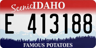 ID license plate E413188