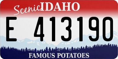 ID license plate E413190