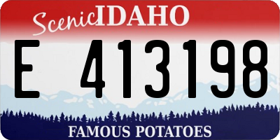 ID license plate E413198