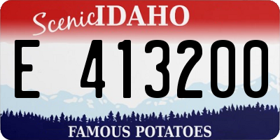 ID license plate E413200