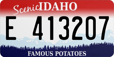 ID license plate E413207