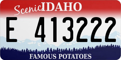 ID license plate E413222