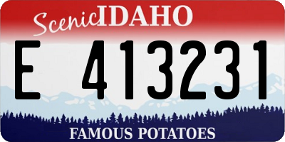 ID license plate E413231
