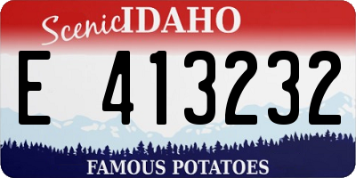 ID license plate E413232