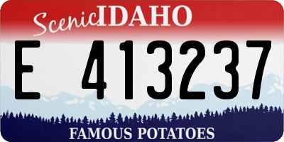 ID license plate E413237