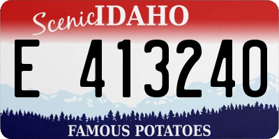 ID license plate E413240