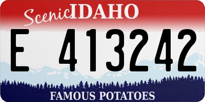 ID license plate E413242