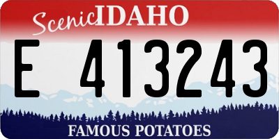 ID license plate E413243