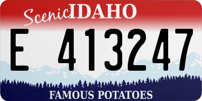 ID license plate E413247