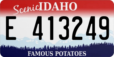 ID license plate E413249