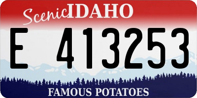 ID license plate E413253