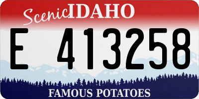 ID license plate E413258