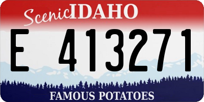 ID license plate E413271
