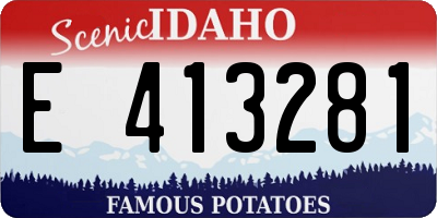 ID license plate E413281