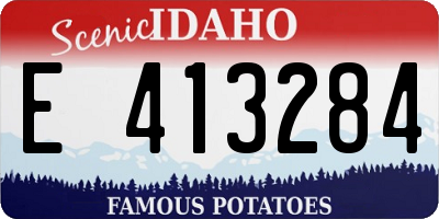 ID license plate E413284