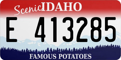 ID license plate E413285