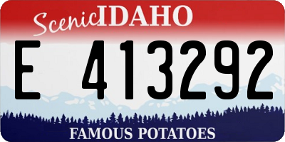 ID license plate E413292