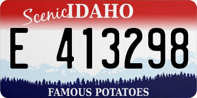 ID license plate E413298