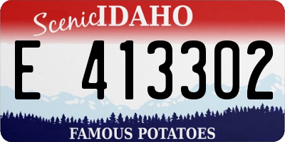 ID license plate E413302