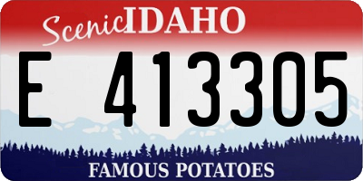 ID license plate E413305
