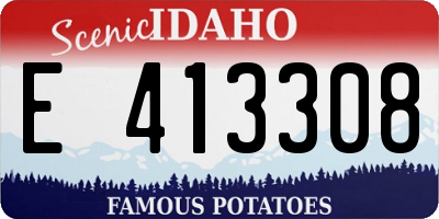 ID license plate E413308