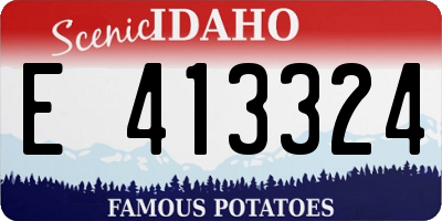 ID license plate E413324
