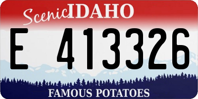 ID license plate E413326