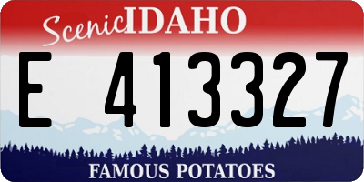 ID license plate E413327