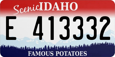 ID license plate E413332