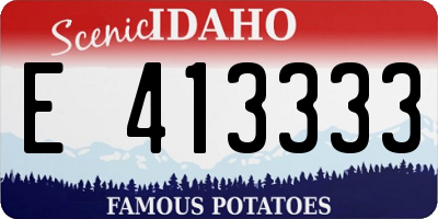 ID license plate E413333